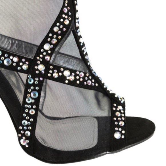 Black Crystal Booties - Picture 2 of 4